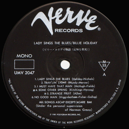 Billie Holiday : Lady Sings The Blues (LP, Album, Mono, RE)