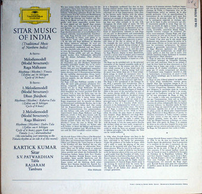 Kartick Kumar : Sitar Music Of India (LP, Album)