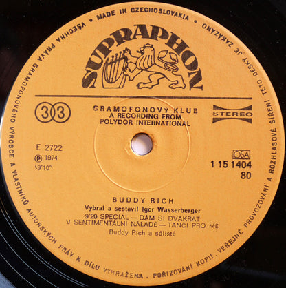 Buddy Rich : Buddy Rich (LP, Comp, Club)