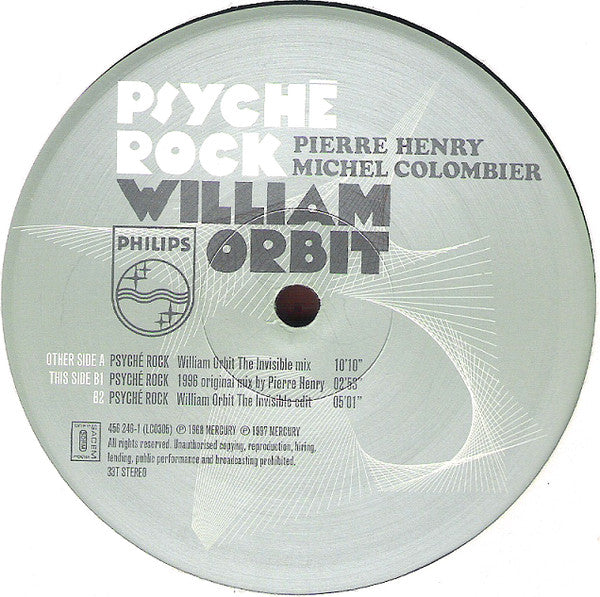 Pierre Henry, Michel Colombier : Psyché Rock (12")