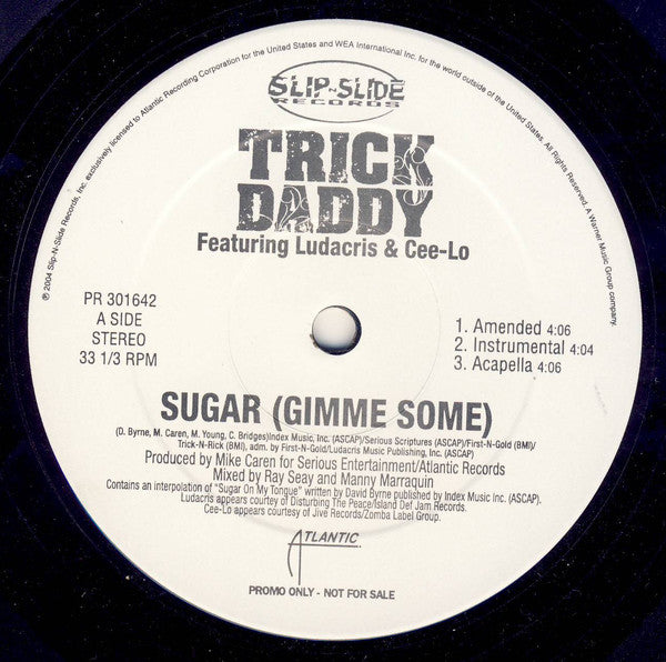 Trick Daddy : Sugar (Gimme Some) / J.O.D.D. (12", Promo)