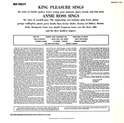 King Pleasure / Annie Ross : King Pleasure Sings / Annie Ross Sings (LP, Comp, RE, RM)
