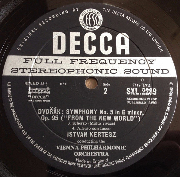 Dvořák* / Vienna Philharmonic Orchestra* / István Kertész : Symphony No.5 In E Minor, Op. 95, "From The New World" (LP, Gat)