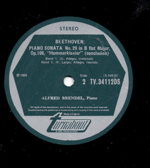 Beethoven*, Alfred Brendel : Piano Sonata No. 29 In B Flat Major, Op.106 "Hammerklavier" (LP)