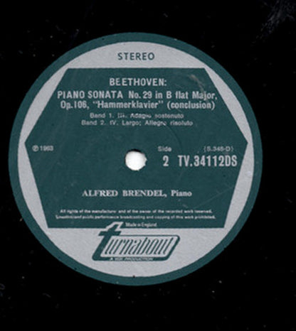 Beethoven*, Alfred Brendel : Piano Sonata No. 29 In B Flat Major, Op.106 "Hammerklavier" (LP)