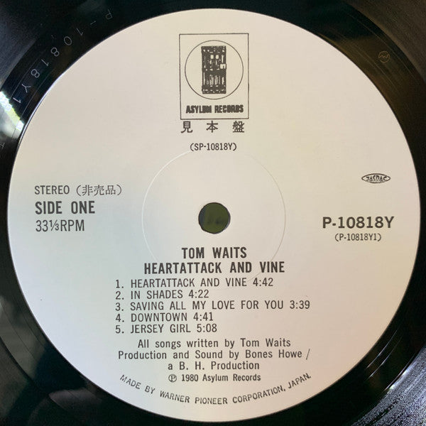 Tom Waits : Heartattack And Vine (LP, Album, Promo)