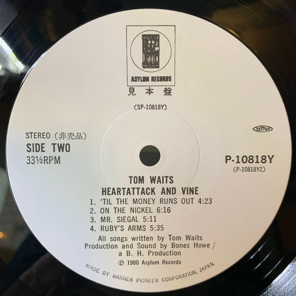 Tom Waits : Heartattack And Vine (LP, Album, Promo)
