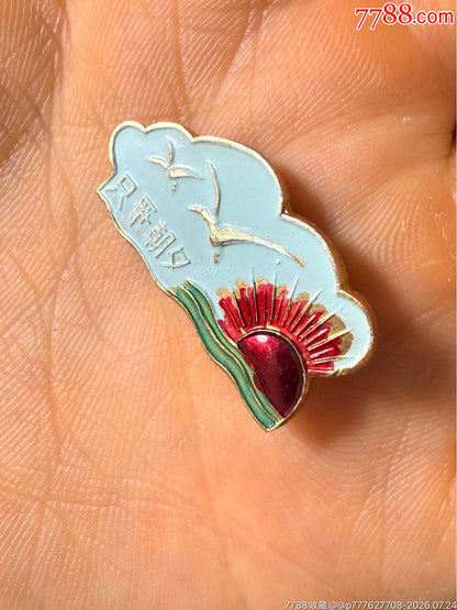 Seize the Day — Seagull Sunrise Aluminium Badge, c.1967–76 — detail 4