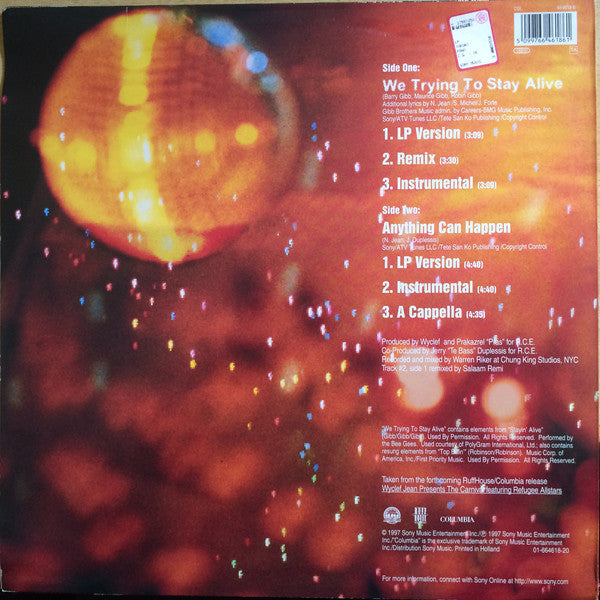 Wyclef Jean Featuring Refugee Allstars* : We Trying To Stay Alive (12", Maxi)