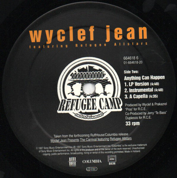 Wyclef Jean Featuring Refugee Allstars* : We Trying To Stay Alive (12", Maxi)
