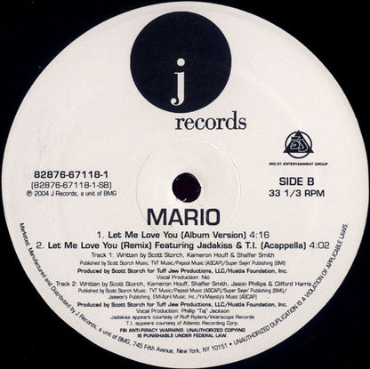 Mario : Let Me Love You (Remix) (12")