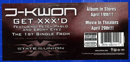 J-Kwon Featuring Petey Pablo & Ebony Eyez : Get XXX'd (12", Single)