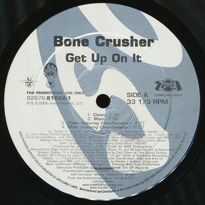 Bone Crusher (2) : Get Up On It  (12", Promo)