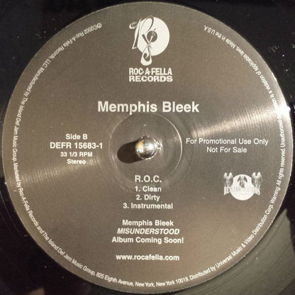 Memphis Bleek : 1, 2 Y'All / R.O.C. (12", Promo)