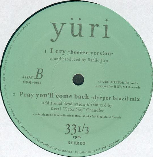 Yüri : I Cry (12")