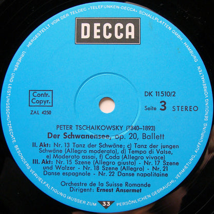 Ernest Ansermet, L'Orchestre De La Suisse Romande, Pyotr Ilyich Tchaikovsky : Schwanensee-Ballett (2xLP, RE + Box)