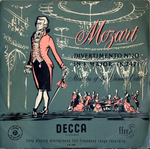 Mozart*, Members Of The Vienna Octet* : Divertimento No. 10 In F Major (K.247) (10")