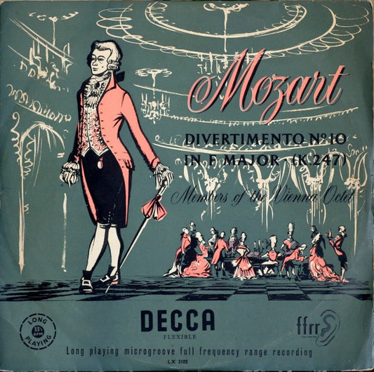 Mozart*, Members Of The Vienna Octet* : Divertimento No. 10 In F Major (K.247) (10")