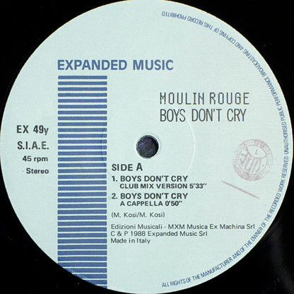 Moulin Rouge : Boys Don't Cry (12", Single)