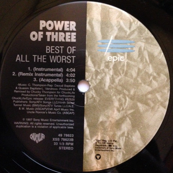 Power Of Three : Best Of All The Worst (12")