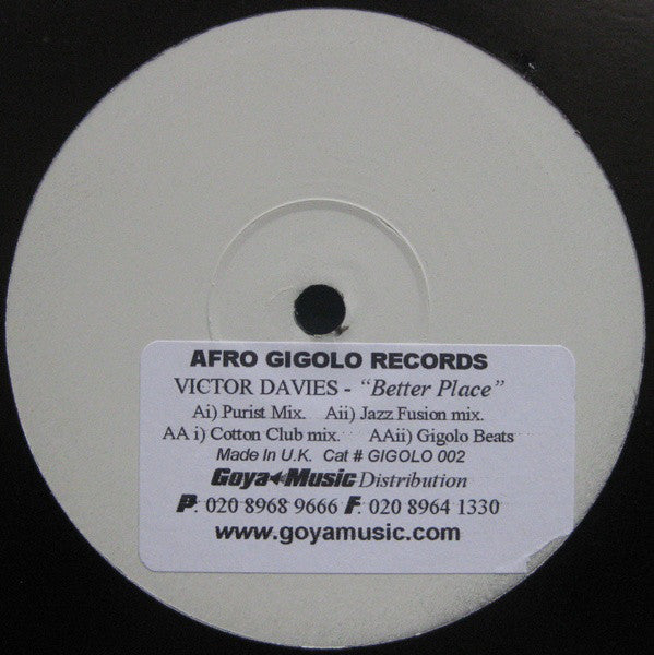 Victor Davies : Better Place (12", W/Lbl)