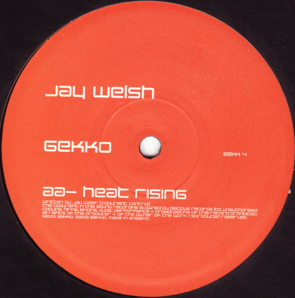 Jay Welsh : Point One / Heat Rising (12")