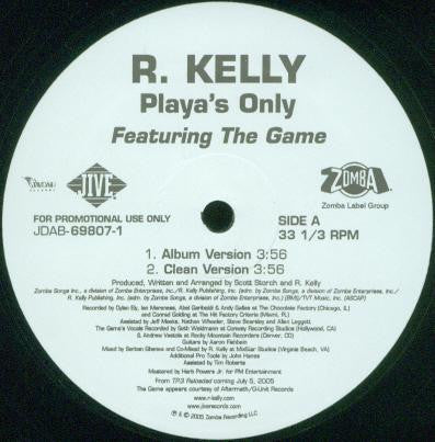 R. Kelly : Playa's Only (12", Promo)
