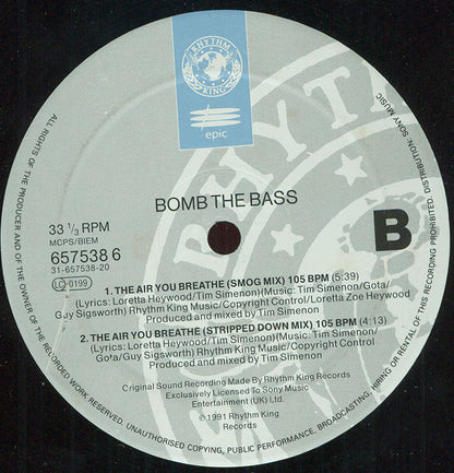 Bomb The Bass : The Air You Breathe (12", Single)