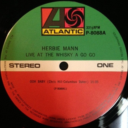 Herbie Mann : Live At The Whisky A Go Go (LP, Album, RE)