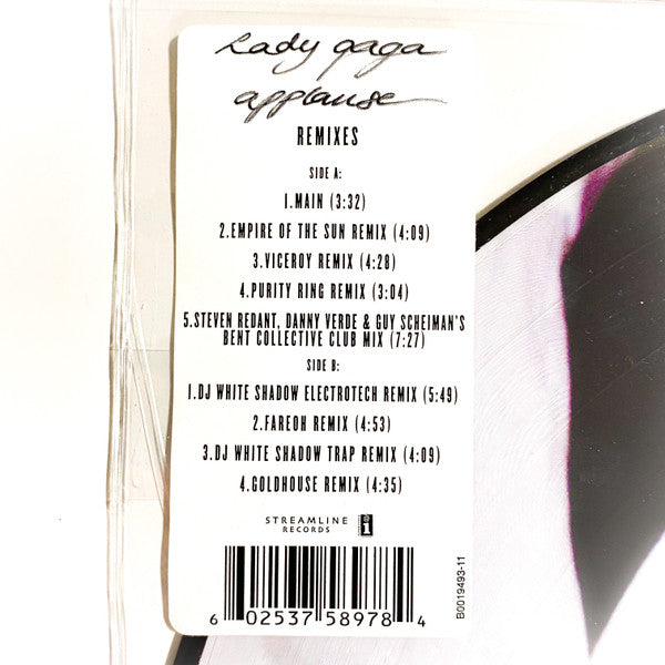 Lady Gaga : Applause (Remixes) (12", RSD, Pic)
