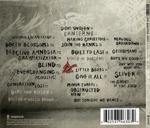 Rise Against : Long Forgotten Songs: B-sides & Covers 2000-2013 (CD, Comp)