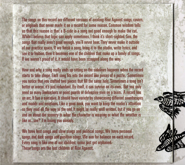 Rise Against : Long Forgotten Songs: B-sides & Covers 2000-2013 (CD, Comp)