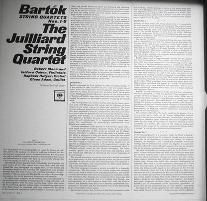 Bartók* - The Juilliard String Quartet* : The Six String Quartets (3xLP, RP + Box)