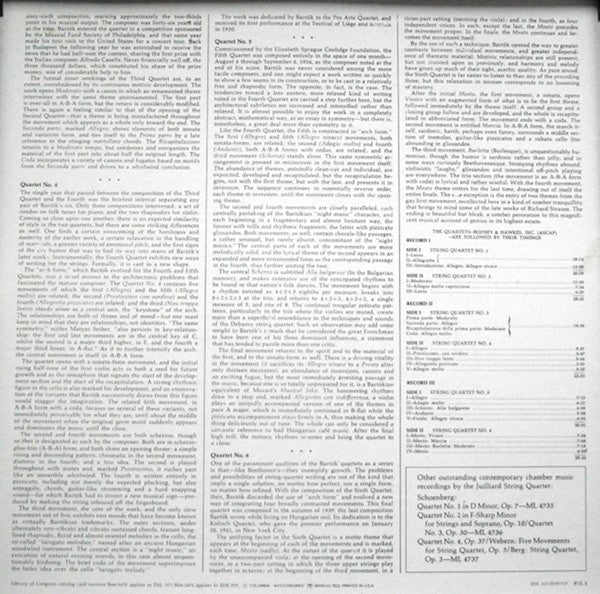 Bartók* - The Juilliard String Quartet* : The Six String Quartets (3xLP, RP + Box)