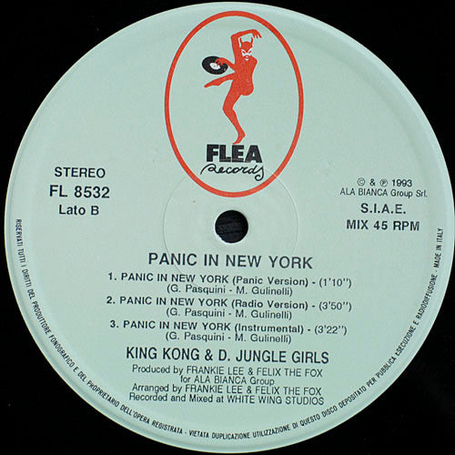 King Kong & D'Jungle Girls : Panic In New York (12")