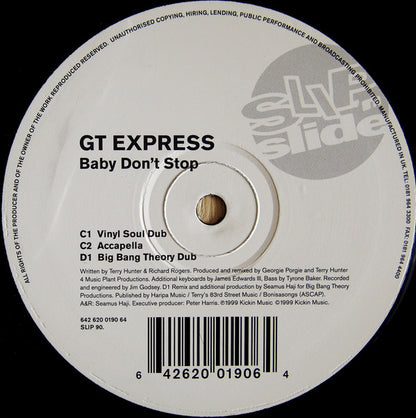 GT X-Press : Baby Don't Stop (2x12")