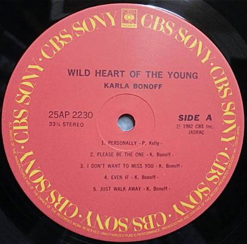 Karla Bonoff : Wild Heart Of The Young (LP, Album)