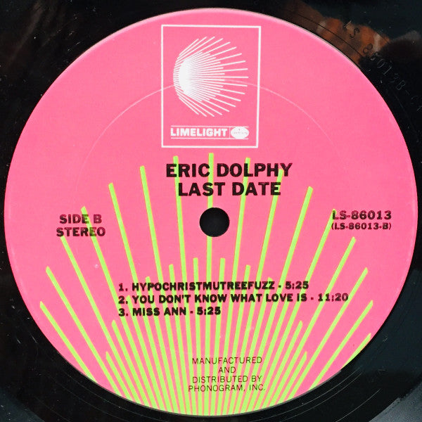 Eric Dolphy : Last Date (LP, Album, RE, Ter)