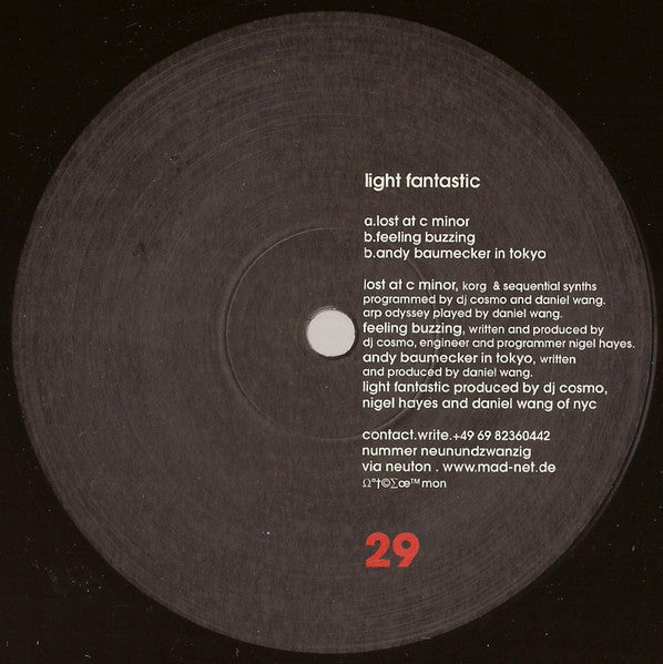 Light Fantastic : Lost At C Minor (12")