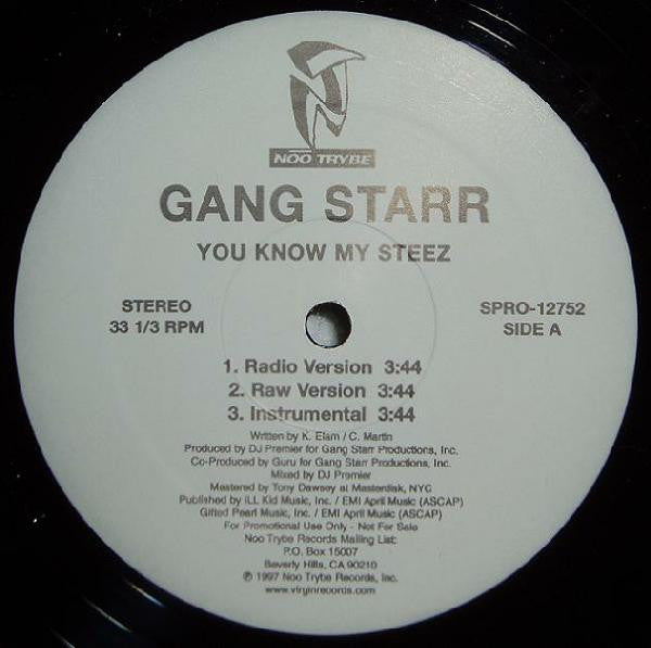 Gang Starr : You Know My Steez (12", Promo)