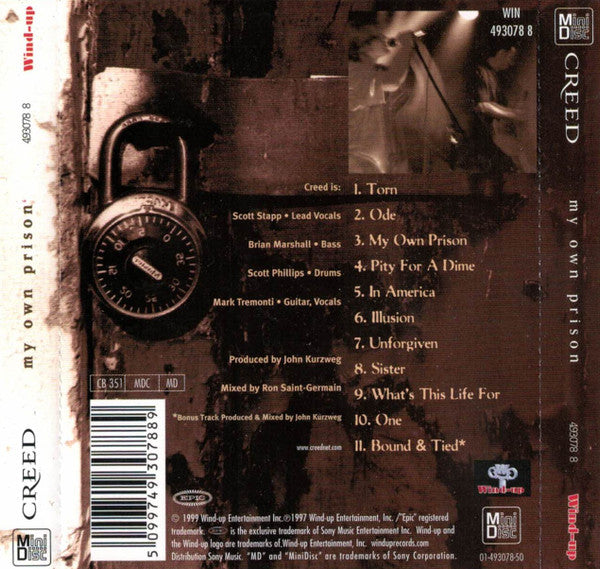 Creed (3) : My Own Prison (MD, Album)