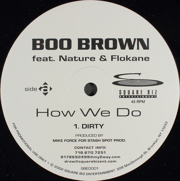 Boo Brown Feat. Nature (4) & Flokane : How We Do (12", Promo)