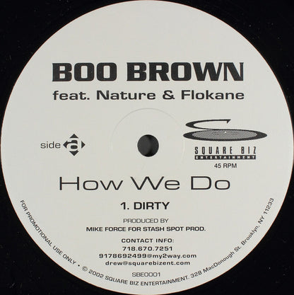Boo Brown Feat. Nature (4) & Flokane : How We Do (12", Promo)