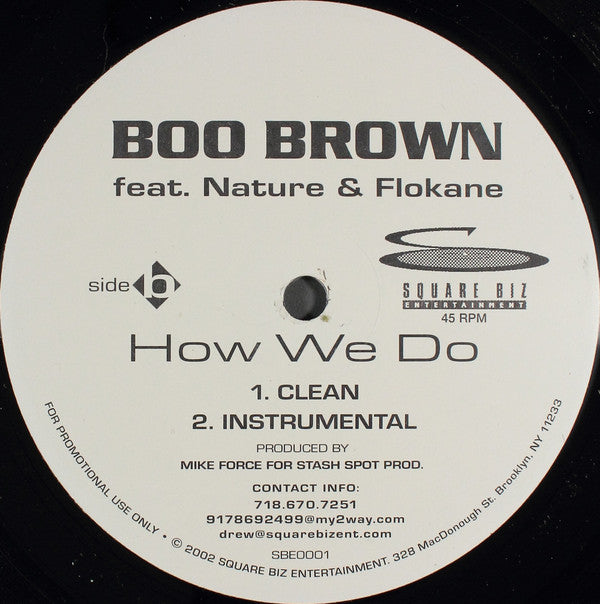 Boo Brown Feat. Nature (4) & Flokane : How We Do (12", Promo)