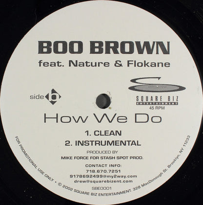Boo Brown Feat. Nature (4) & Flokane : How We Do (12", Promo)