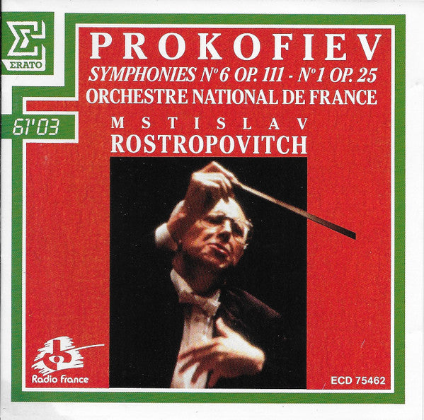 Prokofiev* : Symphonies N° 6 Op. 111 - N° 1 Op. 25 (CD)