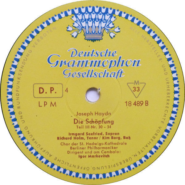Joseph Haydn – Igor Markevitch : Die Schöpfung (2xLP, Mono)