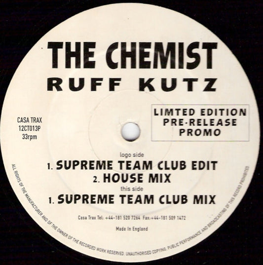 The Chemist : Ruff Kutz (12", Ltd, Promo)