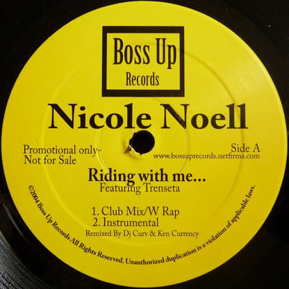 Nicole Noell Featuring Trenseta : Riding With Me... (12", Promo)