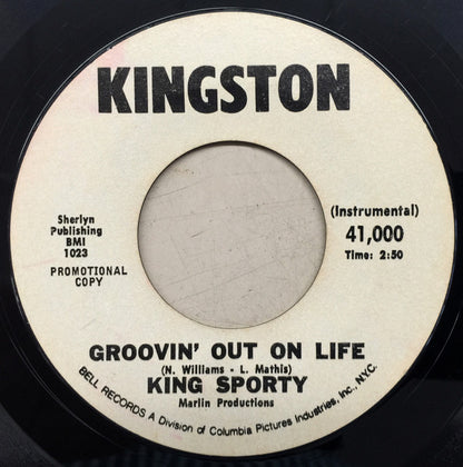 King Sporty : Groovin' Out On Life (7", Single, Promo)